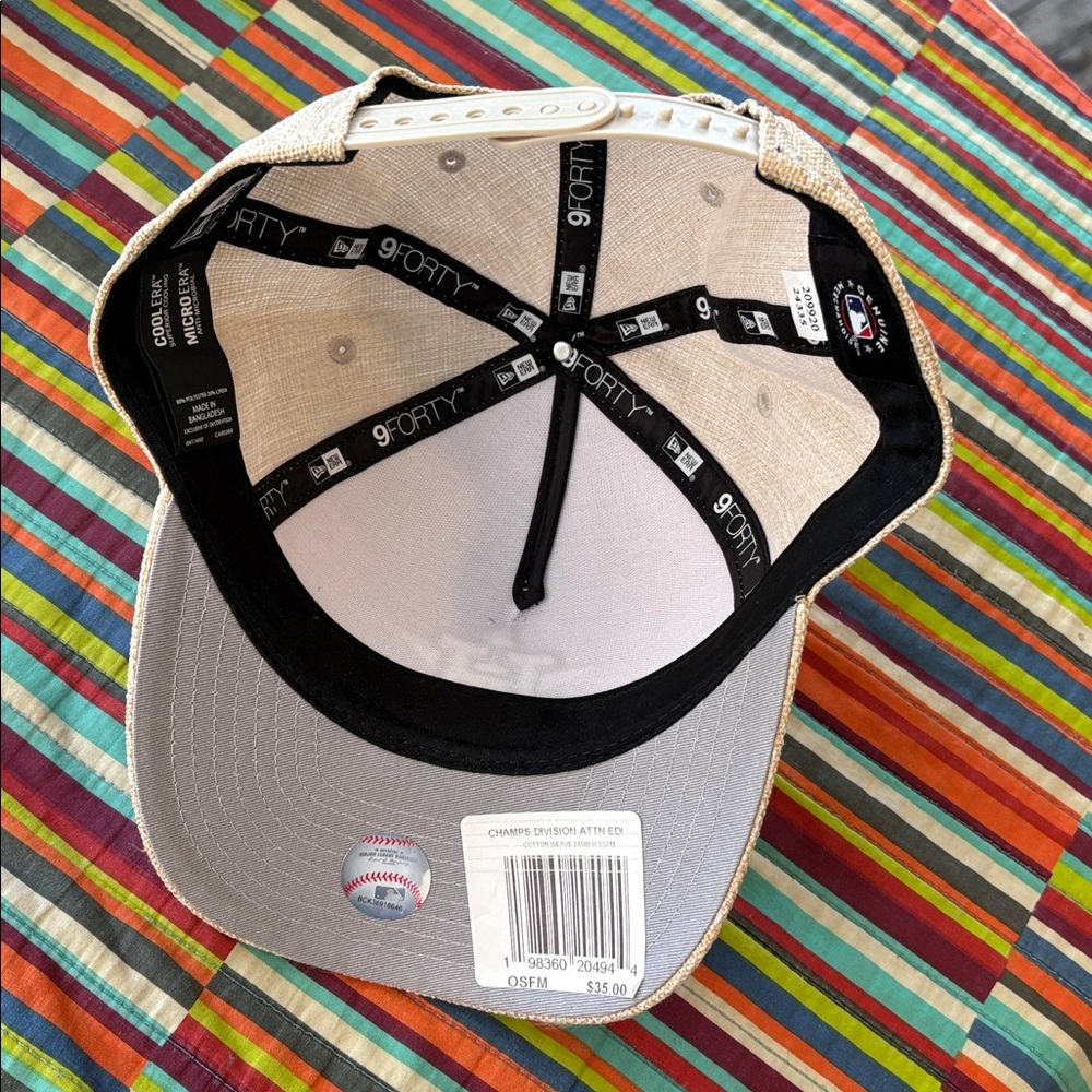 New Era Beige Textured hemp Houston Astros Cap cool era micro adjustable nwt - Picture 7 of 13